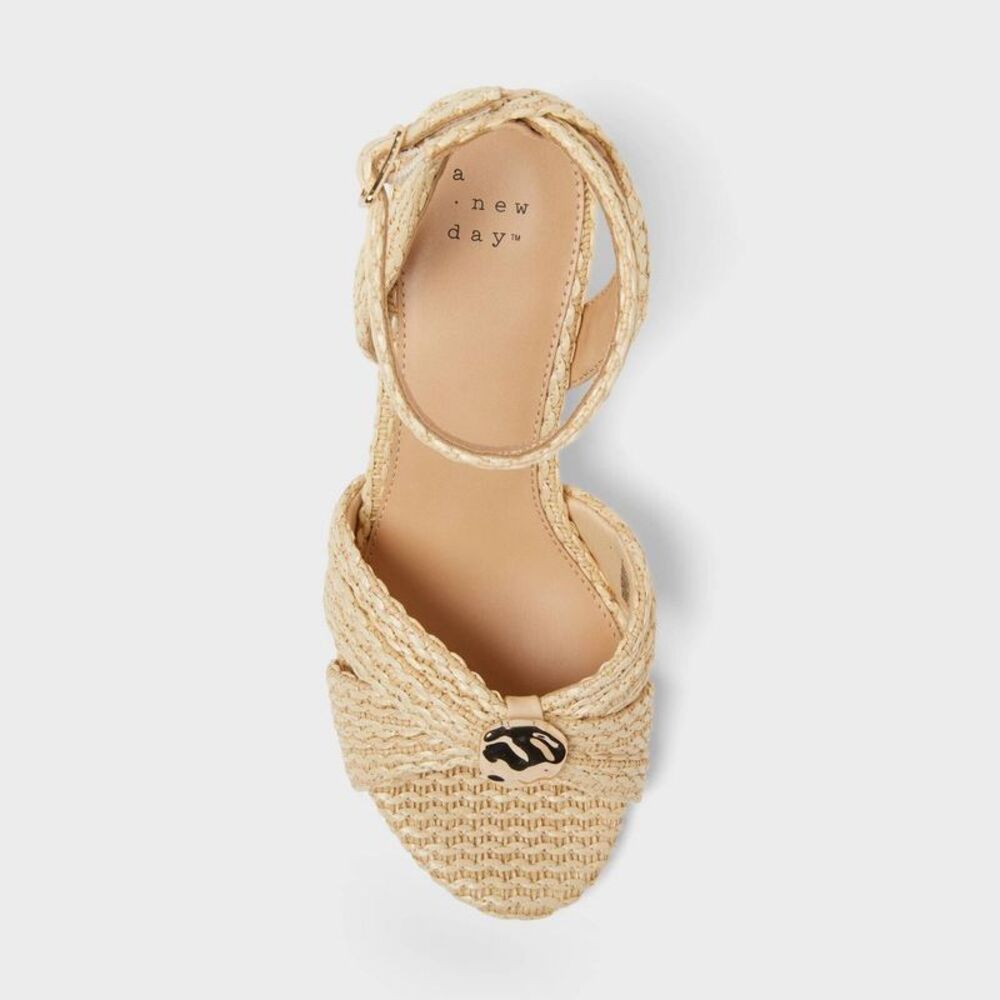 Women’s Bibi Heels with Memory Foam Insole - A New Day Natural 8.5 - Picture 3 of 4